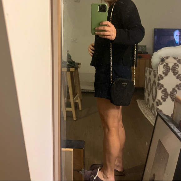 Vintage and Unique Prada Quilted Black Crossbody Nylon Bag with Gold Chain - Picture 15 of 15